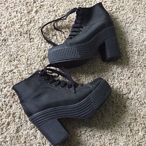 JC Play black heel booties